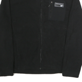 NEW BALANCE Mens Black Jacket L Polyester Plain Zip Pocket Casual Sportswear