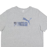 PUMA Mens Grey Graphic T-Shirt XL Short Sleeve Crew Neck Cotton Blend Casual