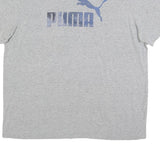 PUMA Mens Grey Graphic T-Shirt XL Short Sleeve Crew Neck Cotton Blend Casual