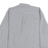 NAUTICA Mens Blue & White Check Shirt M Button-Down Collar Long Sleeve Cotton