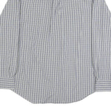 NAUTICA Mens Blue & White Check Shirt M Button-Down Collar Long Sleeve Cotton
