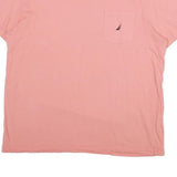 NAUTICA Mens Pink XL T-Shirt Short Sleeve Crew Neck Cotton Classic Pocket