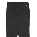 DICKIES Mens Cotton Blend Black Regular Fit Straight Leg Trousers W40 L32
