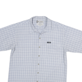 COLUMBIA Mens Blue & White Checked Short Sleeve Shirt M Casual Outdoor