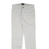 REFRIGILWEAR Womens Cotton Blend White Slim Straight Trousers W30 L32 Stylish