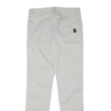 REFRIGILWEAR Womens Cotton Blend White Slim Straight Trousers W30 L32 Stylish