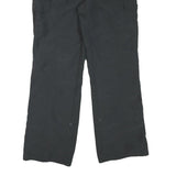 TCM Mens Black Relaxed Straight Trousers W32 L32 Polyester Blend Zip