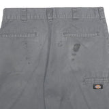 DICKIES Mens Shorts Grey Casual M W32 Workwear Polyester Blend Sturdy