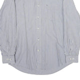 TOMMY HILFIGER Mens Blue & White Striped Shirt M Classic Cotton Button Down