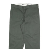 DICKIES Mens Cotton Blend Green Regular Straight Trousers W38 L30 Workwear Zip