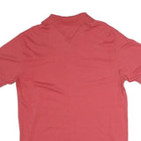 TOMMY HILFIGER Mens Red Short Sleeve Plain Polo Shirt L Cotton Casual