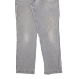 CARHARTT Mens Cotton Blend Grey Relaxed Fit Straight Trousers W34 L32 Workwear
