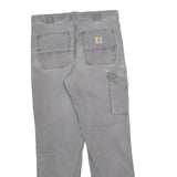 CARHARTT Mens Cotton Blend Grey Relaxed Fit Straight Trousers W34 L32 Workwear