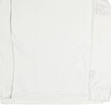 ADIDAS Womens White Cotton Crew Neck Sweatshirt UK 10 Large Logo Print