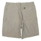 CARHARTT Mens Shorts Beige Casual Cargo Polyester Blend L W38 Workwear