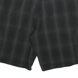 WRANGLER Mens Black Cargo Shorts Plaid XL W34 Casual Cotton Blend