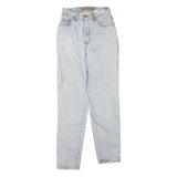 LEVI'S Womens Regular Fit Straight Blue Denim Light W24 L30 Cotton Blend Zip