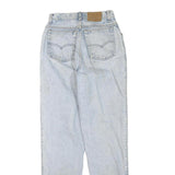 LEVI'S Womens Regular Fit Straight Blue Denim Light W24 L30 Cotton Blend Zip