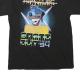 DISNEY Womens Black Powerline Stand Out Tour Graphic T-Shirt M Crew Neck Short