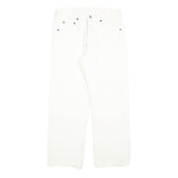LEVI'S 501 Boys White Regular Straight Denim Jeans Button W27 L29 Classic Fit
