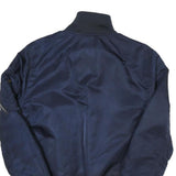 ALPHA INDUSTRIES Mens Navy Blue Flight Jacket S Polyester NASA Print Zip Bomber