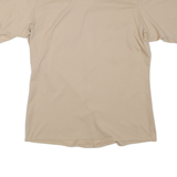 VAN HEUSEN Mens Beige Short Sleeve Shirt L Polyester Blend Casual Workwear