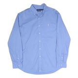RALPH LAUREN Mens Blue L Shirt Cotton Blend Button-Down Classic Fit