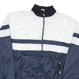 KILLY Mens Blue & White Zip Jacket M Polyester Blend Colourblock Casual