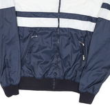 KILLY Mens Blue & White Zip Jacket M Polyester Blend Colourblock Casual