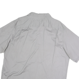 WRANGLER Mens Grey Cotton Shirt XL Button Short Sleeve Casual