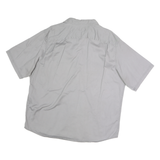 WRANGLER Mens Grey Cotton Shirt XL Button Short Sleeve Casual