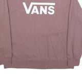 VANS Mens Mauve Crew Neck M Cotton Logo Sweatshirt Casual Streetwear