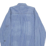 DICKIES Mens Blue Denim Shirt M Cotton Button Collar Casual