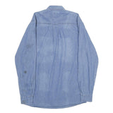 DICKIES Mens Blue Denim Shirt M Cotton Button Collar Casual