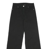 DIVIDED Womens Regular Black Cotton Blend Wide-Leg Jeans W28 L32 Classic Zip