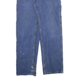CARHARTT Mens Relaxed Blue Denim W36 L34 Workwear Zip Closure Casual Jeans
