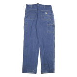CARHARTT Mens Relaxed Blue Denim W36 L34 Workwear Zip Closure Casual Jeans