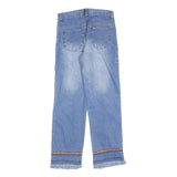 YES OR NO Womens Jeans Blue Regular Straight Denim Light W26 L28 Embroidered