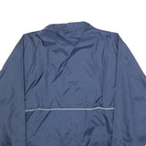 ASICS Womens Navy Blue Outdoor Jacket L Nylon Plain Zip Athletic Lightweight