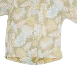 COOKE STREET Mens Beige Hawaiian Shirt XL Cotton Tropical Print Summer Casual
