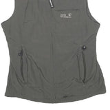 JACK WOLFSKIN Womens Grey S Polyamide Vest Jacket Outdoor Zip Pocket