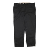 DICKIES Mens Cotton Blend Black Regular Straight Trousers W42 L31 Workwear Zip
