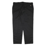 DICKIES Mens Cotton Blend Black Regular Straight Trousers W42 L31 Workwear Zip