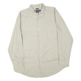 CHAPS Mens Beige Cotton Blend Shirt XL Button Down Pocket Classic Casual