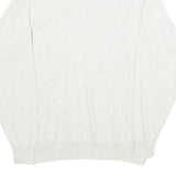 CHAPS Mens White Plain Polo Style Jumper Crew Neck Basic Knit M Cotton Casual