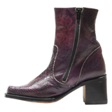 SENDRA Cowboy Boots Purple Leather Womens UK 5