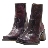 SENDRA Cowboy Boots Purple Leather Womens UK 5