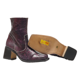 SENDRA Cowboy Boots Purple Leather Womens UK 5