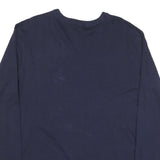 CALVIN KLEIN Mens Navy Blue Long Sleeve Crew Neck Cotton Blend T-Shirt L