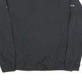 ADIDAS Mens Black Nylon V Neck Athletic Jacket L Plain Sportswear